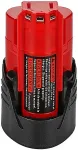MILWAUKEE Power Tool Battery M12A, 10.8V-12V, 2.0Ah, Li-ion