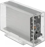 DELOCK  42624 storage drive enclosure 2.5/3.5" HDD/SSD enclosure Transparent, Drive cases