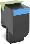 Tooner LEXMARK Toner 702XCE - Corporate - Cyan - Kapazit&auml;t: 4.000 Seiten (70C2XCE)