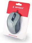 Hiir GEM bird MUS-6B-01-BG - Maus - optisch - 6 Tasten - kabelgebunden - USB - Weltraum grau/schwarz - Blister-Verpackung (MUS-6B-01-BG)