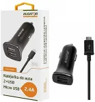 ALIGATOR Car charger microUSB 2.4A TCH black