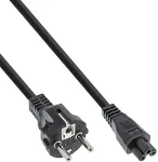 INLINE Netzkabel Schuko/Stecker - 3pol/Buchse 2,0 m schwarz (16656)