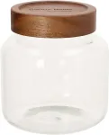 Home4you Klaaspurk RIVA D13xH14cm 1300ml akaatsiapuidust kaanega
