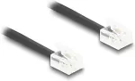 DELOCK Telefonkabel / Spiralkabel RJ11 Stecker zu RJ11 Stecker schwarz 2 m