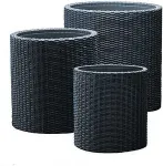 KETER SET OF 3 PLANTERS S+M+L ANTHRACITE