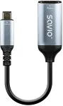 SAVIO AK-78 video cable adapter 0.015 m USB Type-C HDMI Black, Silver
