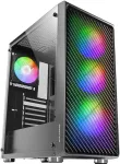 Korpus TACENS Mars Gaming MC-F Black, ATX Gaming Semitower, Full Tempered Glass Window, Metal-Mesh Front, 4x 120mm ARGB Fans