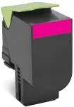 Tooner LEXMARK 802HM, Laser, Lexmark CX510de Lexmark CX410de Lexmark CX410e Lexmark CX510dhe Lexmark CX510dthe, Magenta