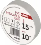 PREMIUMCORD Emos PVC insulating tape 15/10 white