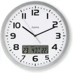 HAMA Moorea DCF radio wall clock silver 30cm