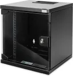 Digitus | Wall Mounting Cabinet | DN-10-06U-B | IP protection class: IP20; Front door: Glass door, single opening; Cabinet type: Wall mounting cabinet; Depth: 300 mm; Load capacity: 30 kg | Black