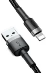 BASEUS Lightning Cafule kaabel, 2A, 3m Gray/Black (CALKLF-RG1)