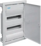 Hager Flush-mounted cabinet with metal door, 2 rows