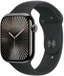 APPLE Watch Series 10 LTE 46mm Slate Titangeh&auml;use mit schwarzem Sportarmband - M/L