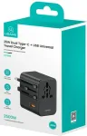 Usams Travel adapter 25W US/AU/EU/UK black