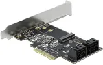 V&otilde;rgukaart DeLOCK 4P SATA & 1Slot M.2 PCIe x4 -LP