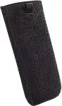 Krusell Kott Visby, L Long, Apple iPhone 5 / 5C / 5S / SE (2016), naturaalsest nahast, must,