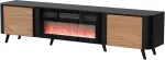 Cama MEBLE Cama Volare RTV cabinet 200 x 39 x 49 cm black/walnut + fireplace