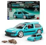 Mattel Brick Shop Hot Wheels Custom &rsquo;90 Honda Civic EF Building Toy Kit (248 Pieces), for Collectors