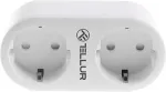 Tellur WiFi AC Dual Plug, Energy reading, 16A, 2400W