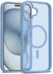 CRONG Case MagSafe iPhone 17 Blue Hybrid Matte Magne