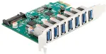 V&otilde;rgukaart DeLOCK PCI Express x1 card for 7 x external USB 5 Gbps Type-A socket, USB controller