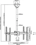 Deltaco OFFICE Teleskoop-tagant-tagasi LED / LCD laekinnitus, 37-70 ",