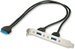 Lindy Slotblech USB 3.0 Adapter 2xUSB 3.0 Typ A an 20 pol.