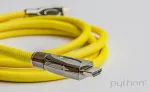 Alcasa HDMI 2.0 kaabel PYTHON Python AKTIIV 4K2K kollane nailonpunutis 30m