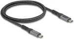 DeLOCK USB 40 Gbps Daten- und Schnellladekabel koaxial 1 m 8K 60 Hz USB PD 3.1 Extended Power Range 240 W