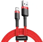 BASEUS Lightning Cafule kaabel 2A, 3m Red/ Black (CALKLF-R09)