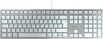 Klaviatuur CHERRY KC6000C SLIM FOR MAC Tastatur Wired DE wei&szlig;/silber