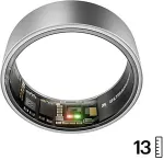 Ultrahuman Ring Air - Smart Ring f&uuml;r Frauen und M&auml;nner - Schlaf -und Fitness Tracking Wearable - Herzfrequenz - Smartring Raw Titanium Gr&ouml;&szlig;e 13