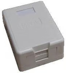 DATACOM Single socket CAT5E UTP above the surface, self-tapping, white