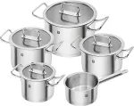 Zwilling Pro Cookware Set 5-Pc Stainless Steel Silver