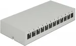 DELOCK Keystone Patchpanel 12 Port grau