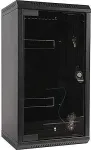 Triton Single-piece rack, 10'-10U or 19'-5U/260mm, glass door, black