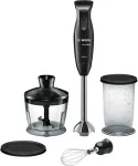 Bosch | Blender | CleverMixx MSM2650B | Hand Blender | 600 W | Number of speeds 12 | Chopper | Mini chopper | Black