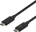 DELTACO USB-C - USB-C kaabel, 5Gbit / s, 5A, 2M, must