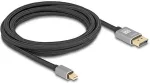 DeLOCK cable Mini DisplayPort > DisplayPort 1.4, 8K with HDR black/grey, 3 meters