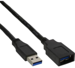 InLine USB 3.2 Gen.1 Cable Type A male / Type A female, black, 1m