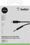 Belkin - Kabel Lightning auf Kopfh&Atilde;&para;reranschluss - Lightning / Audio - Lightning (M) bis Stereo Mini-Klinkenstecker (M) - 91.4 cm - Schwarz - f&Atilde;&frac14;r Apple iPad/iPhone/iPod (Lightning) (AV10172BT03-BLK)