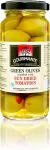 Gourmante Oliivid rohelised p&auml;ikesekuivatatud tomatitega soolvees, 244ml