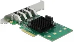 V&otilde;rgukaart DELOCK &nbsp;DeLOCK PCIe x4>4x ext. USB 3.0 Quad C.LP