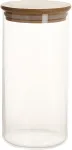 Home4you Klaaspurk JARA D8,3xH17cm 1000ml bambusest kaanega