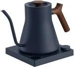 Veekeetja Fellow Stagg EKG PRO 900ml electric kettle in stone blue with a walnut-coloured handle