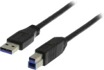DELTACO USB 3.0 kaabel, A-t&uuml;&uuml;pi &ndash; B-t&uuml;&uuml;pi, 1m, kaaluga