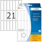 Herma Movables - Selbstklebende Papieretiketten, matt - wei&szlig; - 13 x 50 mm 672 Etikett(en) (32 Bogen x 21) (10606)