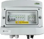 EMITER Switchgear attached DCAC hermetic IP65 EMITTER with Noark 1000V type 2 DC surge arrester, 1 x PV string, 1 x MPPT // og. AC Noark Type 2, 10A 3-F