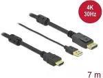 DELOCK HDMI zu DisplayPort Kabel 4K 30 Hz 7 m